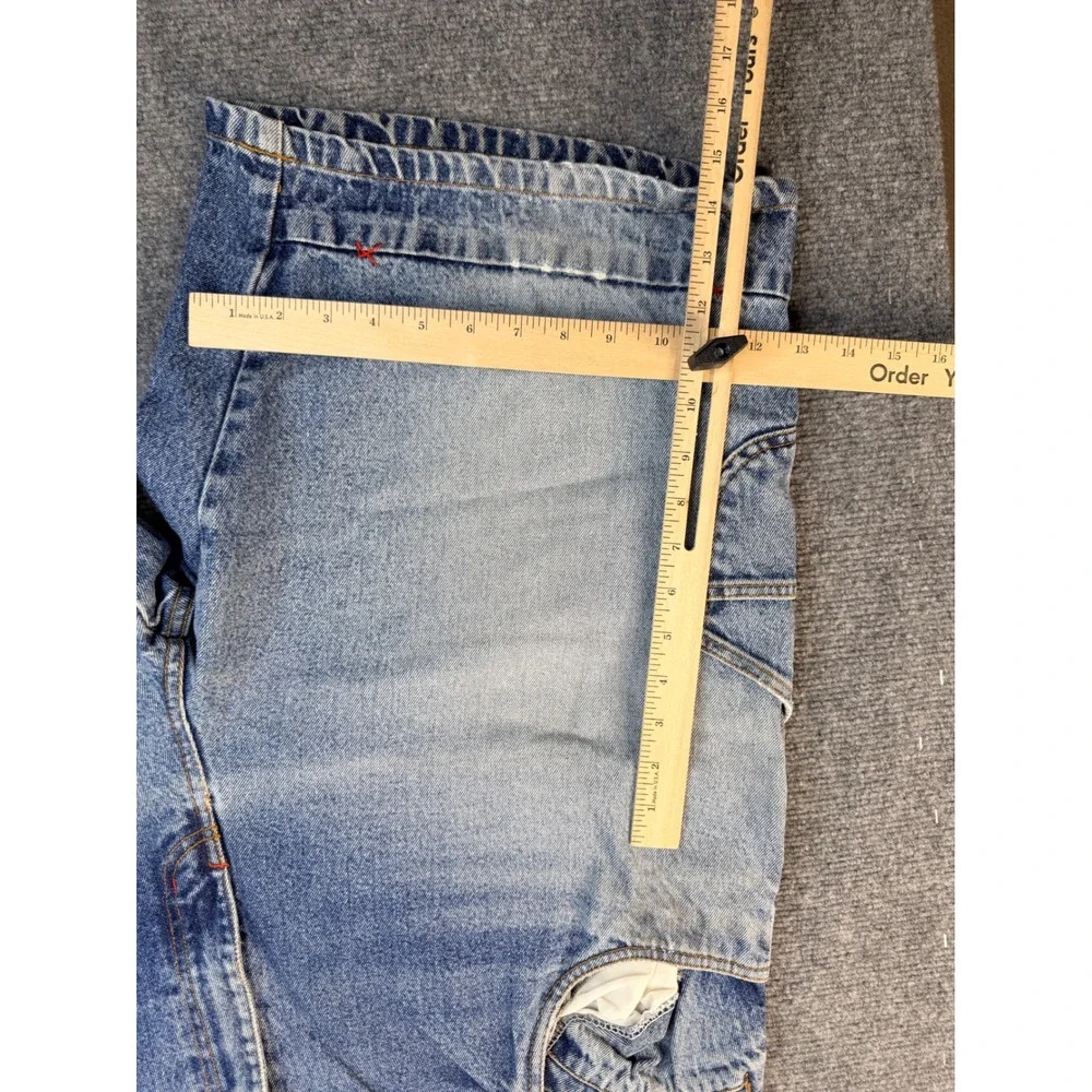 Merchant Jeans Co Mens 44 Blue Cotton Denim Carpenter Shorts Vintage Y2K Workwea